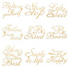 Olycraft 9Pcs 9 Styles Custom Carbon Steel Self-adhesive Picture Stickers DIY-OC0009-17B-1