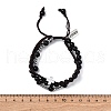 Adjustable Natural Obsidian & Hematite Braided Bead Bracelets BJEW-U035-01A-5