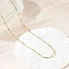 Brass Ball Column Link Chain Necklaces NJEW-A042-06G-4