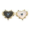 Brass Pave Colorful Cubic Zirconia Connector Charms ZIRC-P110-06G-1