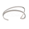 201 Stainless Steel Open Cuff Bangles for Women BJEW-M044-01P-2