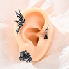 316 Surgical Stainless Steel Black Cubic Zirconia Cuff Earrings EJEW-E300-27AS-02-5