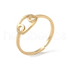Real 18K Gold Plated 304 Stainless Steel Adjustable Finger Ring RJEW-L115-01G-07-1