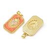 Brass Enamel Pendants KK-L190-008G-3
