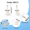 Angel Shell & Acrylic Pendant Decorations HJEW-TA00198-12