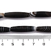 Natural Black Banded Agate/Stripped Agate Beads Strands G-G177-B02-01-5