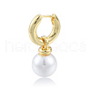 ABS Plastic Pearl Dangle Hoop Earrings X-EJEW-N011-106LG-3