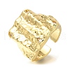 Rack Plating Brass Micro Pave Cubic Zirconia Open Cuff Rings for Women RJEW-M022-07G-1