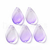 Transparent Spray Painted Glass Pendants GLAA-S190-014A-08-1