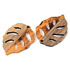 Autumn Theme Resin & Walnut Wood Pendants RESI-S389-003A-A01-2