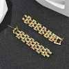 Brass Dangle Stud Earrings EJEW-A133-01G-3