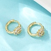 Brass Micro Pave Cubic Zirconia Hoop Earrings EJEW-S277-07G-C-3