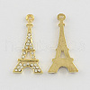 Eiffel Tower Alloy Grade A Rhinestone Pendants ALRI-S070-01-1