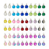 Kissitty 120Pcs 15 Colors Spray Painted Crackle Glass Pendants FIND-KS0001-29-13