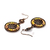 Bohemia Vintage Flat Round Dangle Earrings EJEW-I261-03R-3