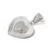 Brass Micro Pave Cubic Zirconia Pendants KK-U047-12P-2
