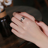 Zipper Lock 925 Sterling Silver Adjustable Finger Rings for Women FS-WG0937D-01-3