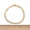 304 Stainless Steel Cable Chain Bracelets for Women BJEW-K279-04GP-5