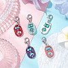Acrylic & Synthetic Turquoise Pendant Decorations HJEW-JM03048-05-1