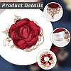 Rose Flower Cloth Brooches JEWB-WH0023-65G-5