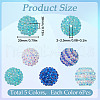 SUNNYCLUE 30Pcs 5 Style Resin Rhinestone Graduated Beads RESI-SC0003-06-2