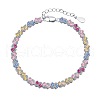 Anti-Tarnish Rhodium Plated 925 Sterling Silver Link Chain Bracelet BJEW-Z017-01B-1