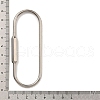 304 Stainless Steel Screw Carabiner Lock Charms STAS-C092-05A-P-3