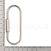 Non-Tarnish 304 Stainless Steel Screw Carabiner Lock Charms STAS-C092-05A-P-3