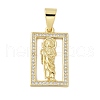 Brass Micro Pave Cubic Zirconia Pendants KK-P293-26A-G-1