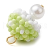 Seed Beads Beaded Charms PALLOY-MZ00332-02-4