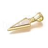 Brass Shell Pendants KK-D328-25G-2
