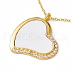 Sublimation Blank Aluminum Pendant Necklace NJEW-E020-03G-03-2