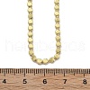 Brass Flat Ball Chain Necklaces for Women NJEW-U035-01G-5