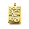 304 Stainless Steel Rhinestone Pendants STAS-M109-14G-01-1