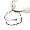 Natural Mixed Cowrie Shell Bead Braided Bead Bracelets BJEW-JB11862-01-4