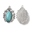 Synthetic Turquoise Pendants X-PALLOY-K001-043-2