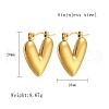 304 Stainless Steel Hoop Earring for Women UL6246-01-4