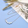 Mother's Day Jewellery Natural Pearl Beads Pendant Necklace for Girl Women NJEW-JN03667-3