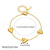 Heart Stainless Steel Pendant Necklaces & Link Bracelets Sets WGCB0A8-01-4