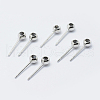 Anti-Tarnish Rhodium Plated 925 Sterling Silver Ear Stud Findings STER-I014-23P-1