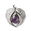 Natural Amethyst Teardrop Pendants KK-K331-02P-08-2