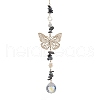 Butterfly Brass Pendant Decorations HJEW-TA00131-03-1