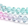 Transparent Painted Glass Beads Strands X1-DGLA-A034-T8mm-A10-4