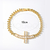 Elegant European and American Style Brass Leaf Link Chain Bracelets CY4061-1-5