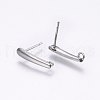 Non-Tarnish 201 Stainless Steel Stud Earring Findings X-STAS-I095-06P-2