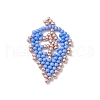 Seed Beads Beaded Charms PALLOY-MZ00285-04-1