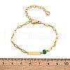 304 Stainless Steel Paperclip Chain Bracelets BJEW-A035-04G-03-3