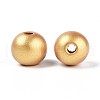 Spray Painted Round Natural Schima Wood Beads WOOD-A018-14mm-01-2
