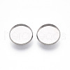 304 Stainless Steel Brooch Cabochon Settings STAS-E547-08D-P-1