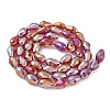 Transparent Electroplate Glass Beads Strands EGLA-XCP0001-17-2